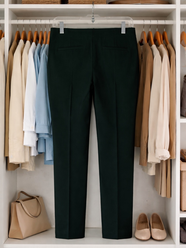 Hilary Radley Green Dress Pants Size M/M Straight Leg Workwear 30x28